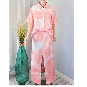 Tie Dyed Blouse and Skirt Set